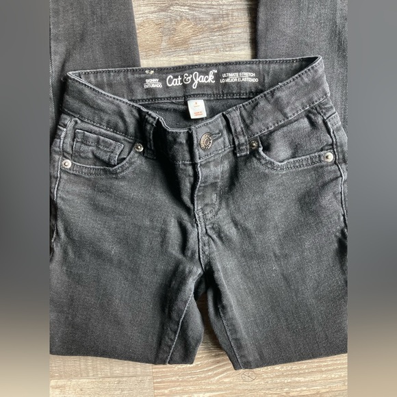 Cat &Jack Black Skinny Jeans Size 8 - Picture 2 of 12